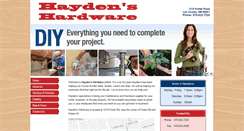 Desktop Screenshot of haydenshardware.com