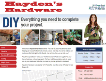 Tablet Screenshot of haydenshardware.com